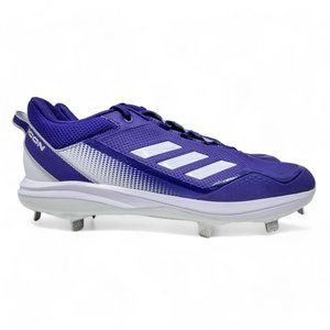 New Adidas Icon 7 Metal Baseball Cleats Men's Size 12.5 Purple White S23854